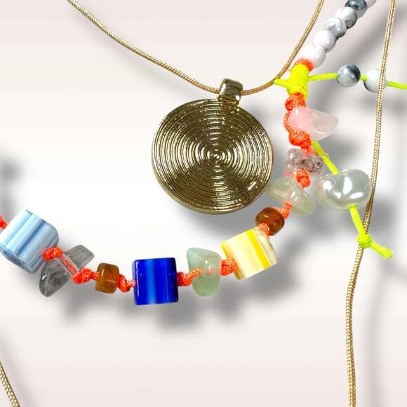 Free People My Magic Layered Necklace Gold Ariana Ost Bohemian Whimsical NEW - Picture 9 of 16